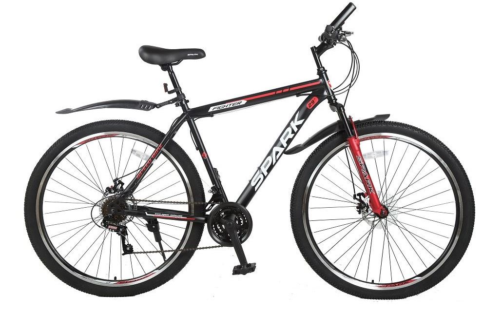 Фотография Велосипед SPARK FIGHTER 29" 2021, размер L, Черно-красный